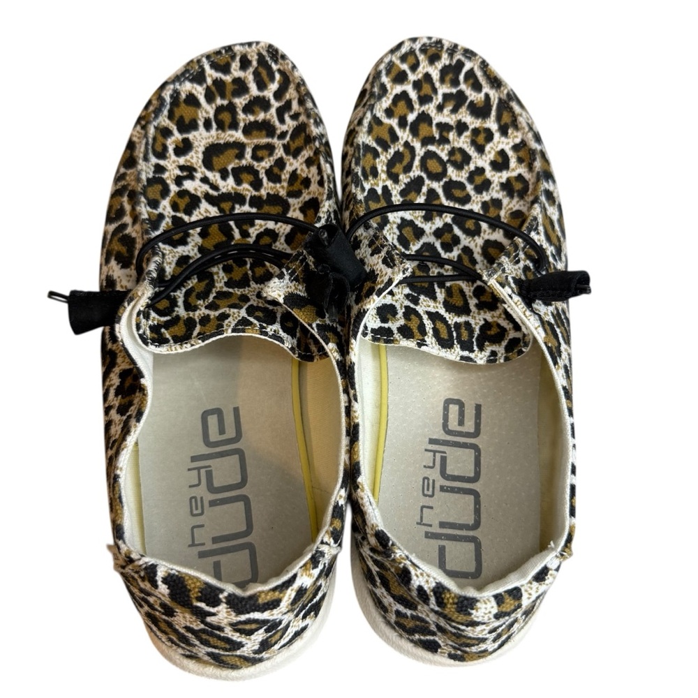 Hey Dude Wendy Leopard Print Shoes Womens Size 8 Slip On Casual Comfort - Picture 7 of 7